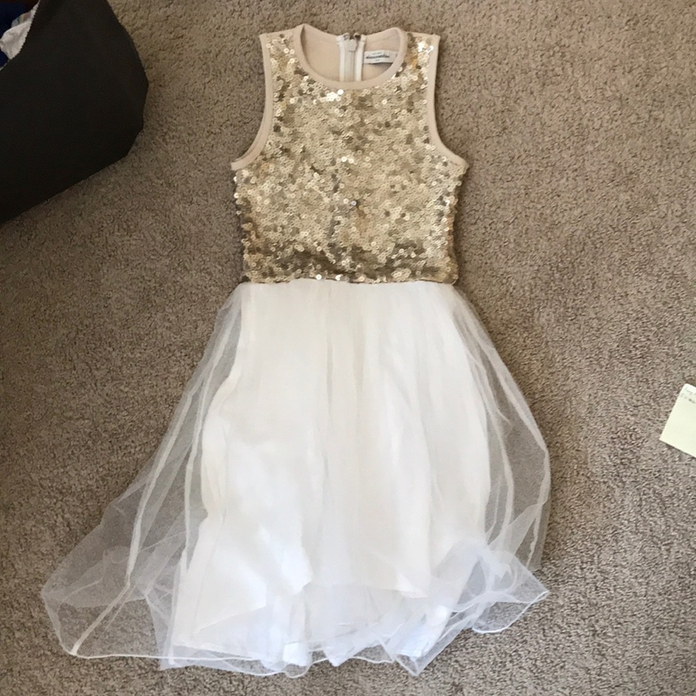 Gold and white fancy dress